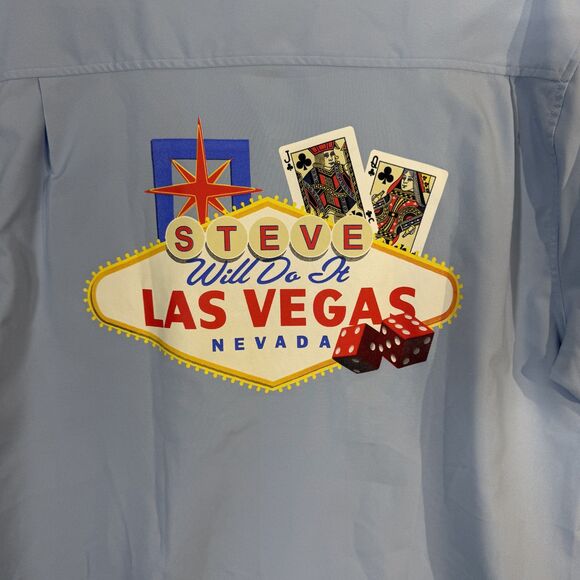 Steve Will Do It Las Vegas Gambling Bowling Short Sleeved Button Shirt Size XL - Picture 1 of 10